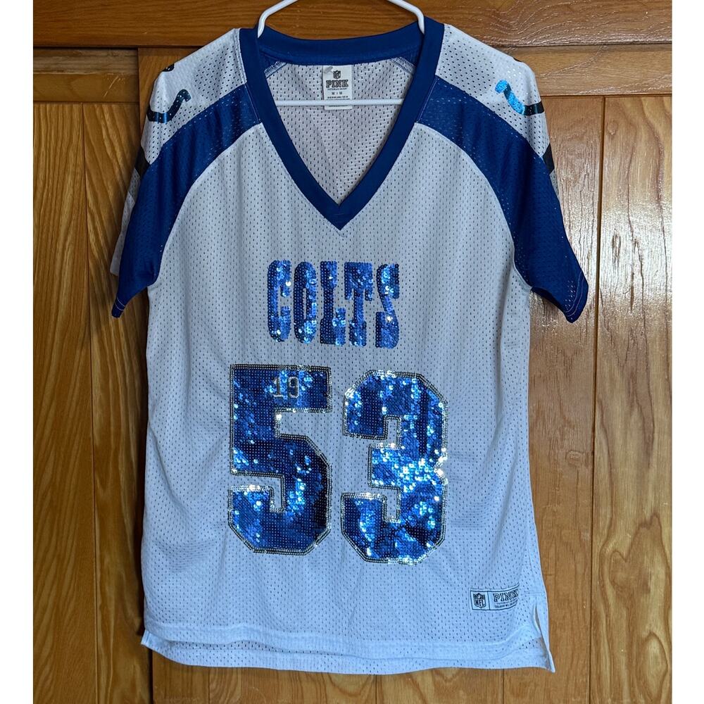 Rare VS PINK Indianapolis Colts Sequin Jersey - Medium
